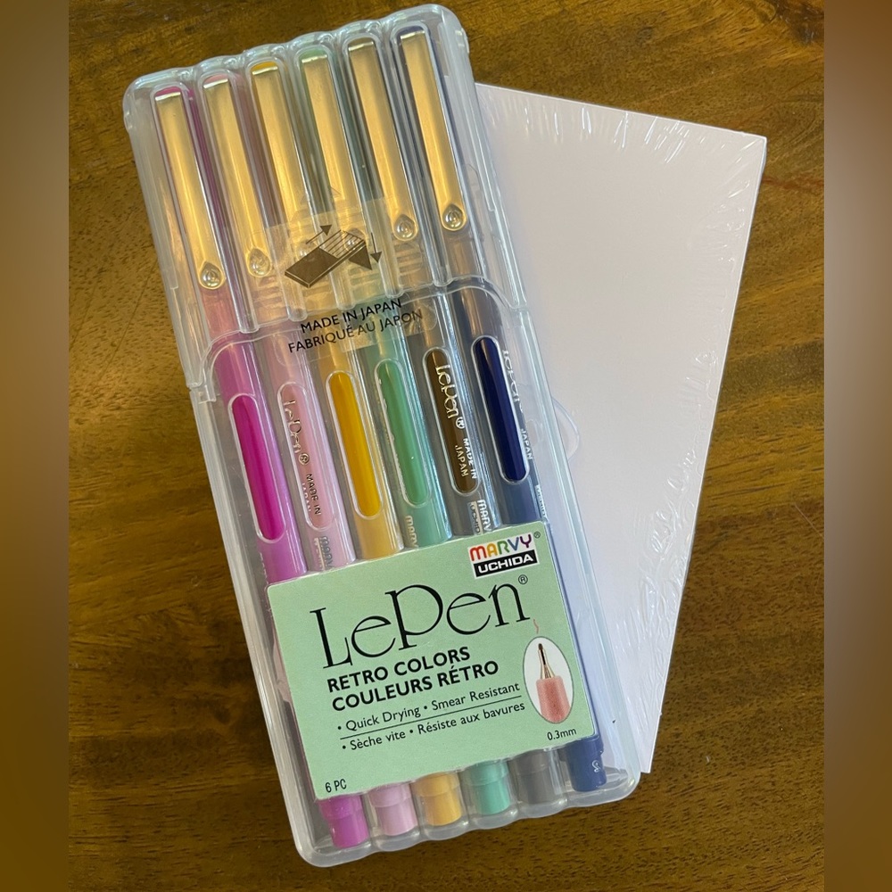 Uchida Le Pen 6 Pen Retro Color Set